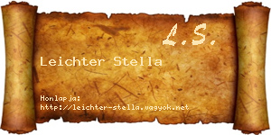 Leichter Stella névjegykártya